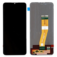 Дисплей для Samsung A035 (A03) в сборе с тачскрином черный (Премиум) 