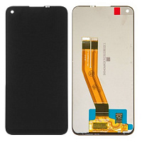 Дисплей для Samsung A115 / M115 (A11 / M11) в сборе с тачскрином черный (Премиум)