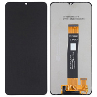 Дисплей для Samsung A047 (A04S) в сборе с тачскрином черный (Сервисный оригинал)